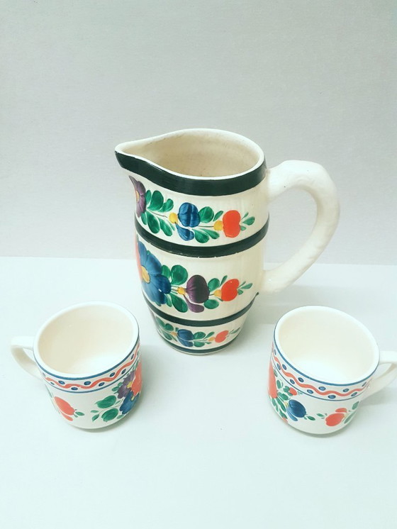 Image 1 of Barattolo Art Déco e 2 tazze/ceramica