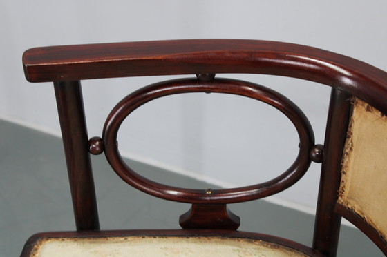 Image 1 of Josef Hoffmann Variatie van Art Nouveau "Fledermaus" Fauteuil door Fischel