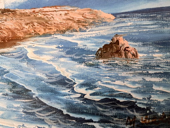 Image 1 of M.WILSON - Lighthouse - Artist's painting