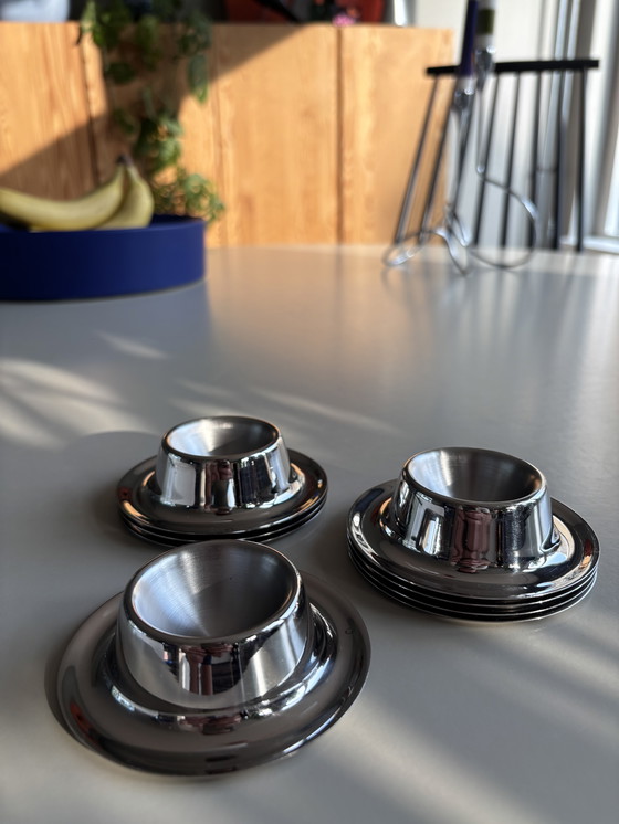 Image 1 of 8 stainless steel egg cups