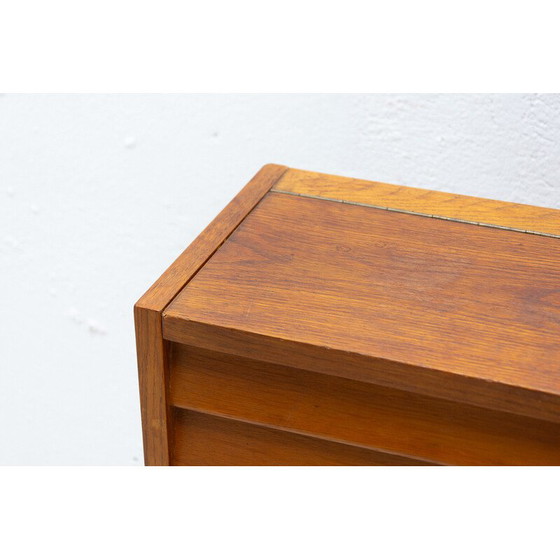 Image 1 of Vintage chest of drawers in oak wood and beech wood, Czechoslovakia 1960