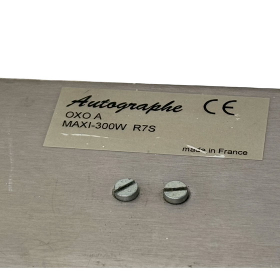 Image 1 of Autograph Paris - Lampada da parete/applique modello - N338 00 OXO A - Design contemporaneo, anni '90 - Francia - Grigio opa