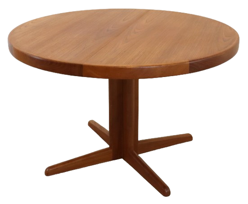 Vintage round 2x extendable dining table 'Skelhoje' vintage