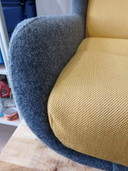 NaughtOne Hush sofa, yellow/gray