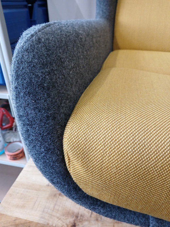 Image 1 of NaughtOne Hush sofa, yellow/gray