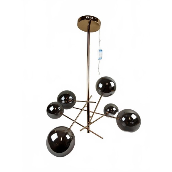 Image 1 of Lucide Design Hanglamp – Goud met Rookglas (6-lichts)