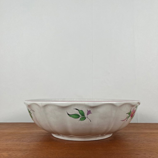 Satz von 4 Essteller + 1 Saladier Luneville Reverbere Yvonne