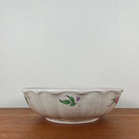 Image 1 of Set de 4 assiettes plates + 1 saladier Luneville Reverbere Yvonne