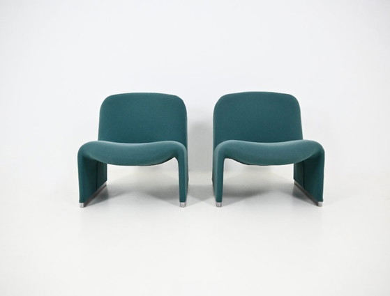 Sedie Alky di Giancarlo Piretti per Anonima Castelli, anni '70, Set di 2 – Poltrone, Textile, Aluminium (photo 3 of 11)
