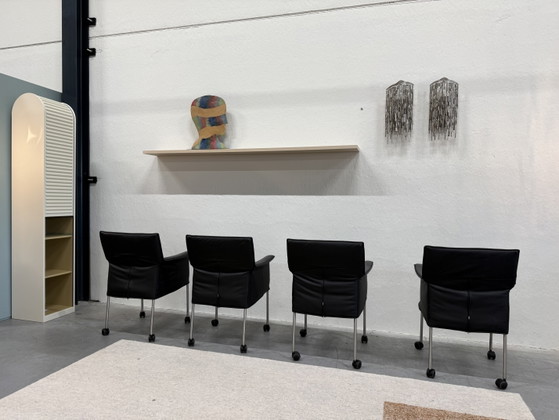 Image 1 of 4 Design on Stock Gola Dining Chair with Wheel Black