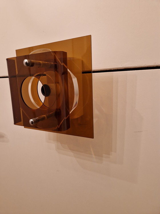 Image 1 of Vintage Herda space age wall lamp perspex