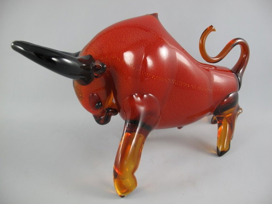 Image 1 of Bolsa de Wall Street Cristal estilo Murano Red Bull