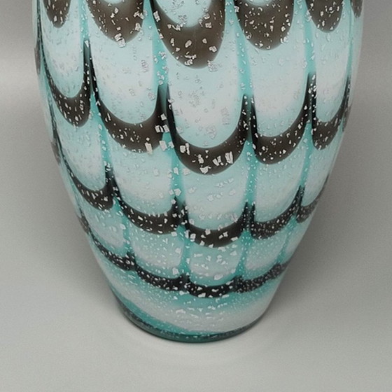 Image 1 of Luxuriöse, handgefertigte Vase aus Muranoglas aus den 1960er Jahren von Ca dei Vetrai. Hergestellt in Italien.