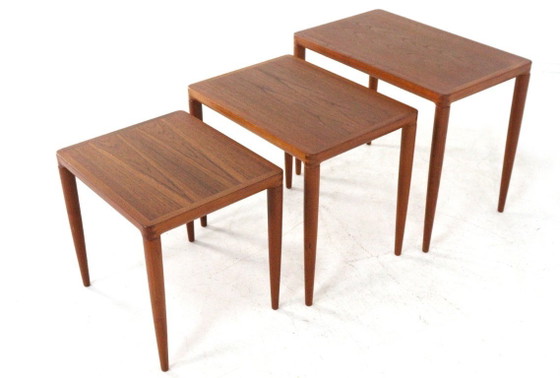 Image 1 of Tables d'appoint gigognes Henry W. Klein pour Bramin, style vintage danois