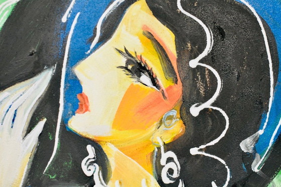 Image 1 of HRASARKOS - Rising actress - Framed artist's canvas under glass