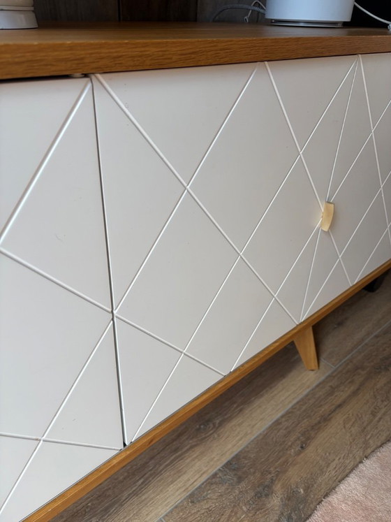 Magnificent Scandinavian-inspired low sideboard, Brigitte model, produced by the renowned design brand – Mdf (photo 5 of 5)