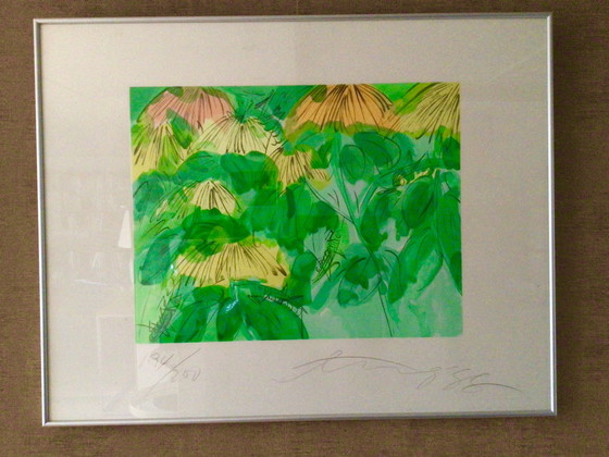 Image 1 of Walasse Ting „Blätter“ Kunstwerk