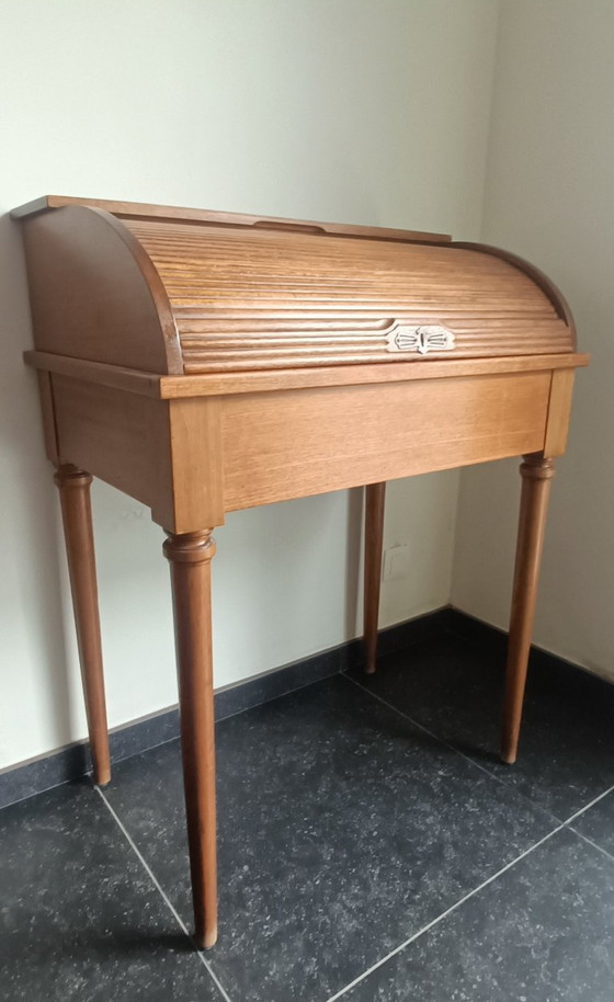 Escritorio/secreter francés antiguo enrollable – Jost & Cie Paris, Wood (photo 5 of 6)