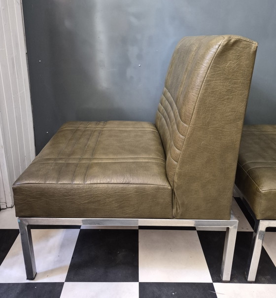 Image 1 of Ensemble de 3 authentiques anciennes chauffeuses fauteuils Vintage 