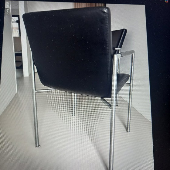 Image 1 of 4 Design Gelderland 6650  Schwarzleder Esstischstühle