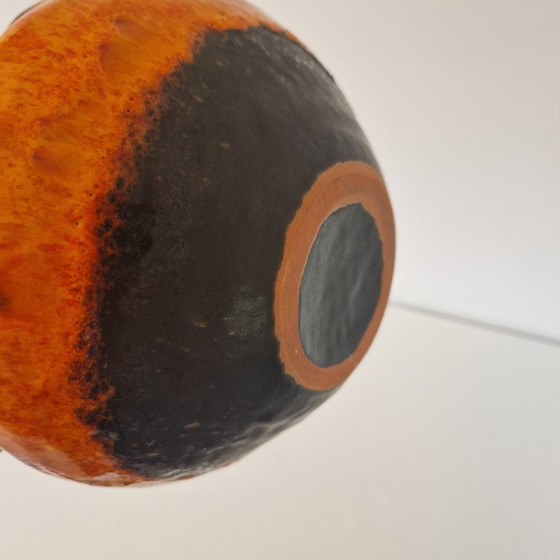 Image 1 of Carstens ceramic orange vintage vase ear vase west germany vase