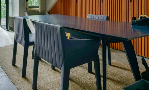 4 sillas de comedor Ligne Roset Facett – eetkamerstoelen, Metal, Polyester