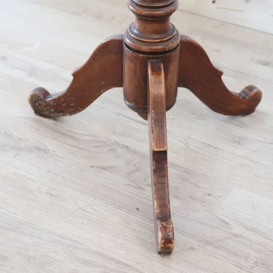 Image 1 of Vintage Pedestal Table in Walnut, Italy 1990s