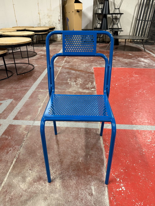 Metallischer Stuhl Blau - Atelier J&J