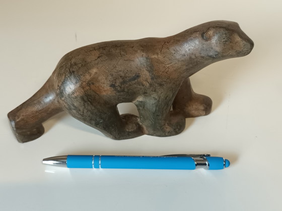 Image 1 of Orso polare in bronzo Pierre Chenet