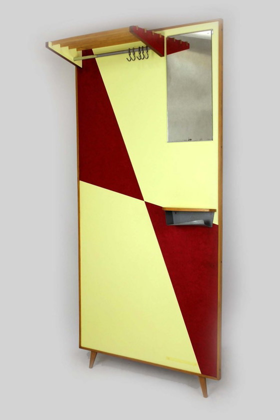 Image 1 of Vintage Geometric Coat Rack from Drevokov Blatna, 1970s