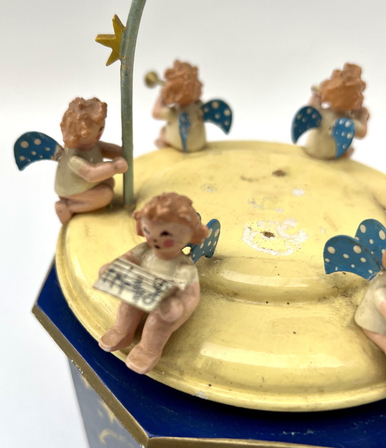 Image 1 of Vintage music box with angels – Thorens musical mechanism – “Silent Night” – Germany, 1950s/60s