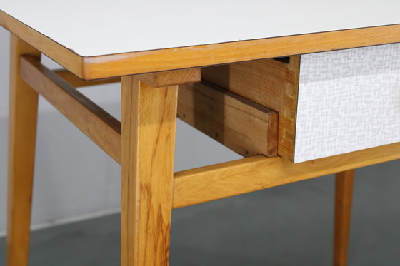 Image 1 of 1960s Side Table with Formica Top and Drawer, Czechoslovakia