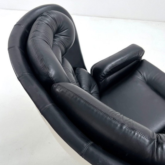 Image 1 of Black & White Elda Lounge Chair by Joe Colombo for Comfort, 1960s