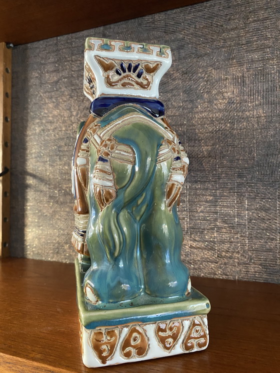 Image 1 of Vintage ceramic elephant plant table