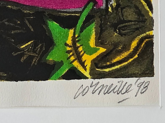 Image 1 of Corneille - La donna e l'uccello - Firmato a mano - 1998