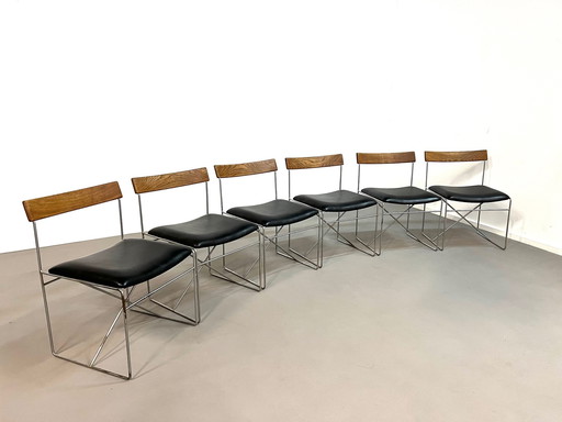 Rare set of dining chairs by Alfred Hendrickx for Belform 1960s