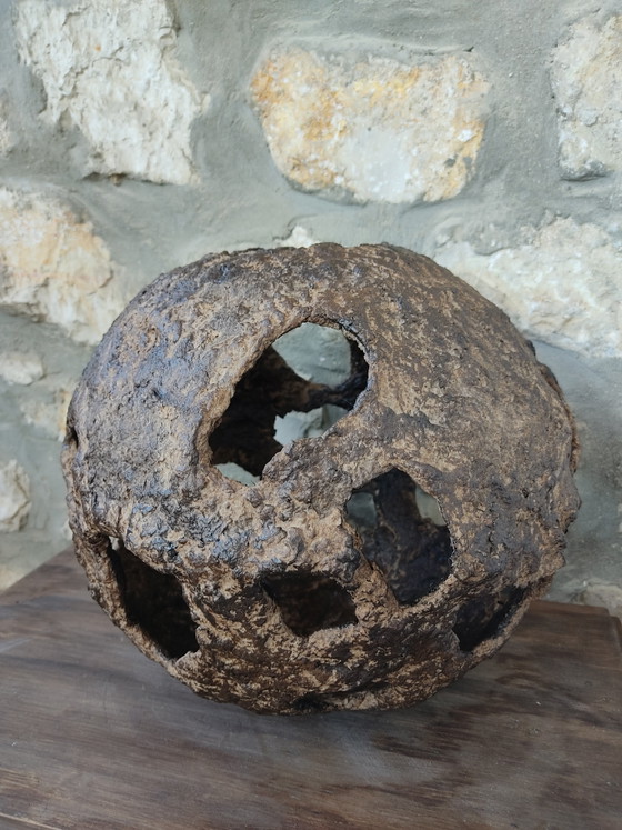 Brown Vase Made from Recycled Papier-Mâché – Decorative Objects, Paper (photo 5 of 5)