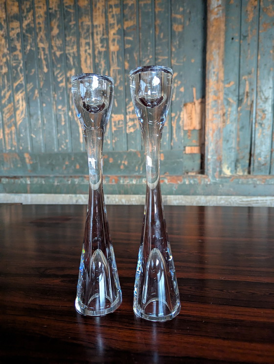 Image 1 of Vintage glass candlesticks