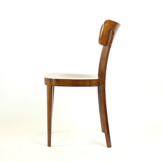 Image 1 of Set Of 4 Classical Tatra Dining Chairs In Walnut, Czechoslovakia 1950s