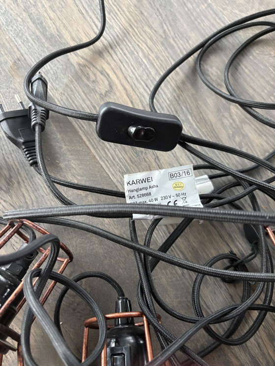 Image 1 of Set koperkleurige lampen o.a It s About RoMi en Dutchbone 