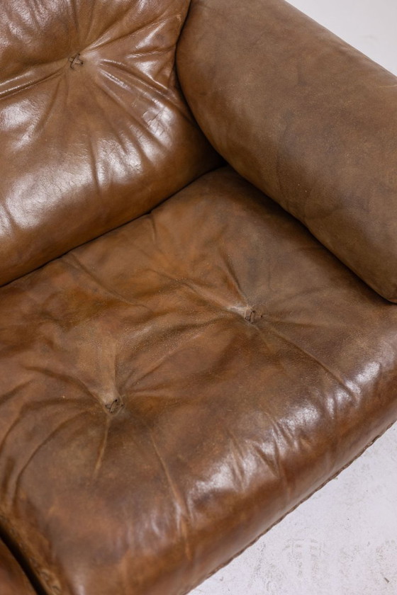 Image 1 of Maison De Sede. Two seater sofa in buffalo leather. 1970s.