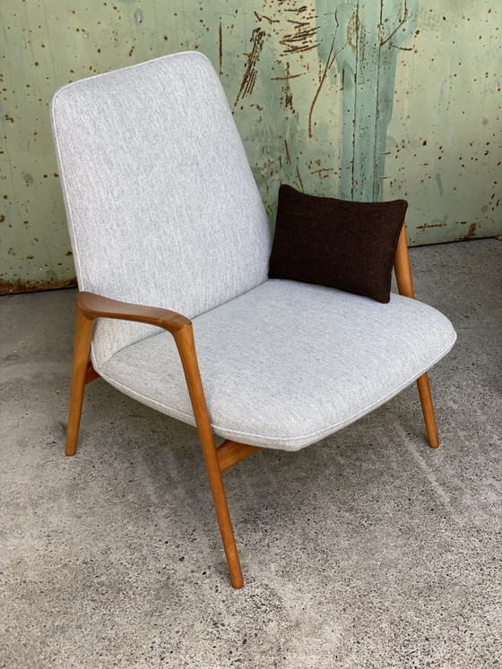 Set van 2 Scandinavisch moderne design fauteuils Hallingdal kersenhout – Textile, Wood (photo 9 of 12)