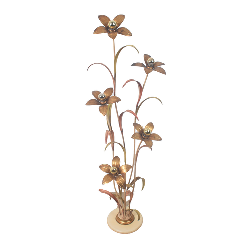 Lámpara de pie con forma de flor de los años 70