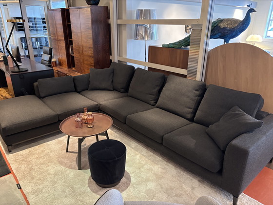 Image 1 of Minotti Andersen Divano angolare 240x330cm tessuto "Sable" bouclè