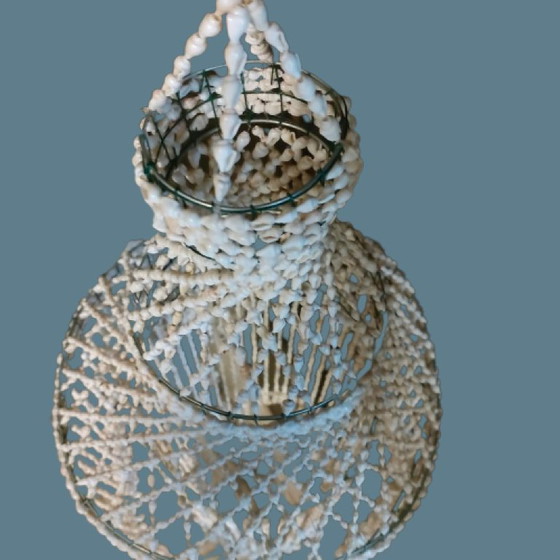 Lampadario di conchiglie, bianco, Altro, Metallo, Bohemian (foto 2 di 5)