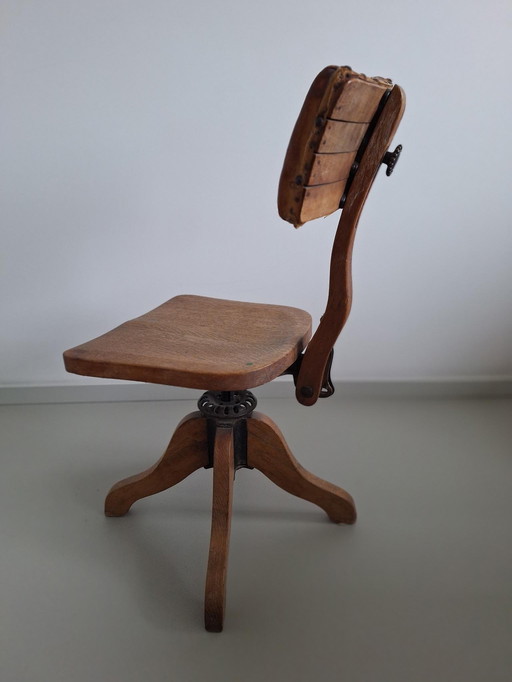 Chaise d'architecte de style Bauhaus, industrielle, vintage