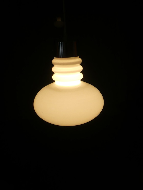 Image 1 of Hanglamp omhuld glas gloeilamp vorm jaren 70 UK1aeb