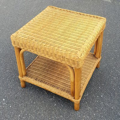 Vintage Wicker Side Table