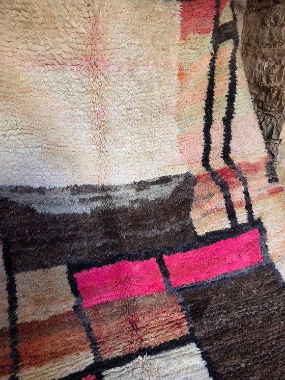 Image 1 of Abstract Moroccan Boujaad rug pink 280 x 178 cm