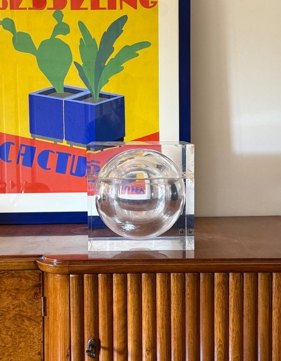 Image 1 of Grand seau à glace en Lucite, modèle Bombo, Studio TG, Guzzini, Italie, années 1970.